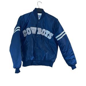 Vintage Dallas Cowboys Starter Jacket NFL Football Texas Embroidered Bomber Jack